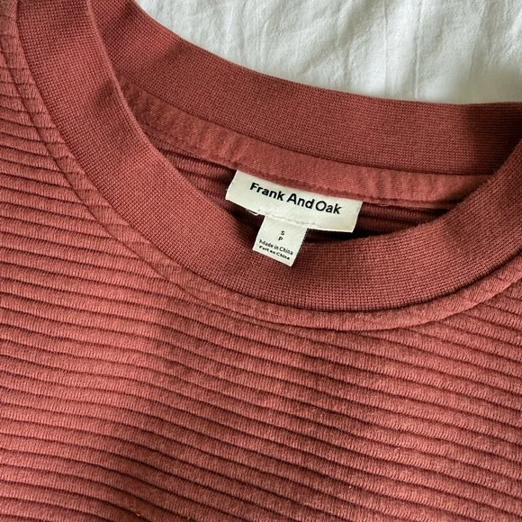 Frank & Oak Ribbed Rust Sweater - Picture 2 of 2